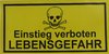 Aufkleber "Einstieg verboten", mit Totenkopfsymbol, 300 x 150 mm